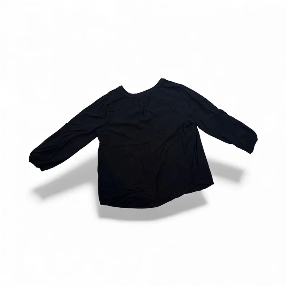 Old Navy 1XL Plus BLK Blouse‎ Work Wear Boho Lightweight Flowy